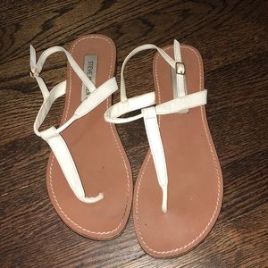 White Steve Madden sandals